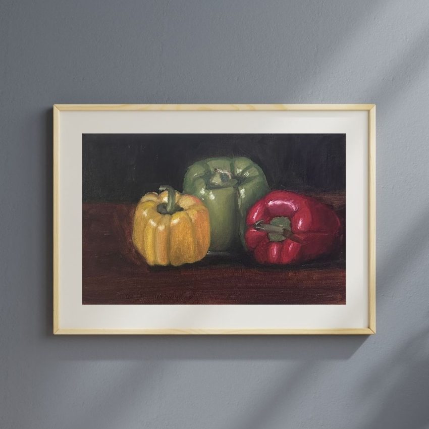 Colourful Capsicums Still Life Art