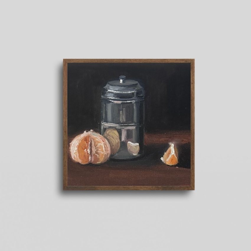 Metal and oranges Still Life Art