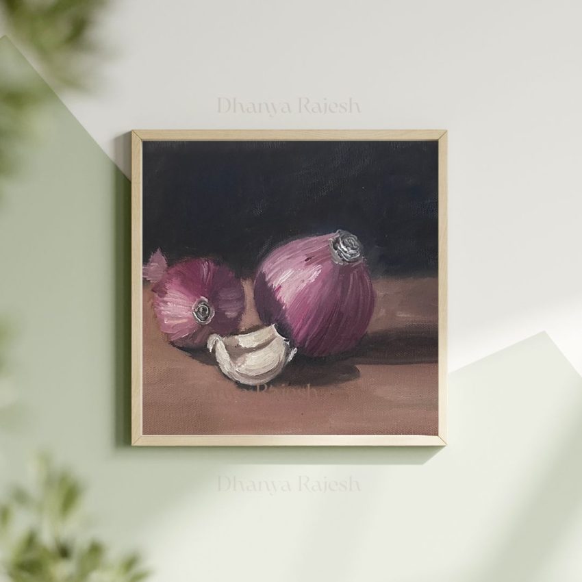 Onions and Garlic Still Life Art - Image 2