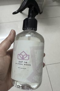 "Traditional rose water made from Jebel Al Akhdar roses in Oman"